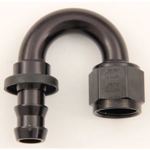 XRP-XTREME RACING PROD. #231808BB #8 180 Deg Push-On Hose End Black