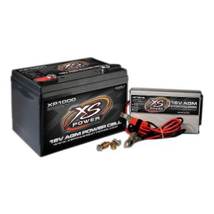 XS POWER BATTERY #XP1000CK1 AGM Battery 16v 2 Post & HF Charger Combo Kit