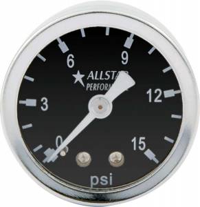 ALLSTAR PERFORMANCE #ALL80210 1.5in Gauge 0-15 PSI Dry Type
