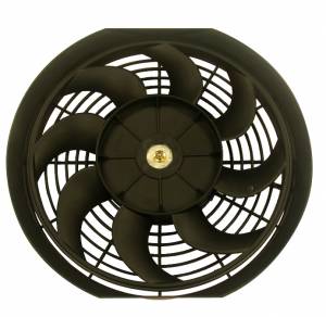 RACING POWER CO-PACKAGED #R1012 12In Universal Cooling Fan W/Curved Blades 12V